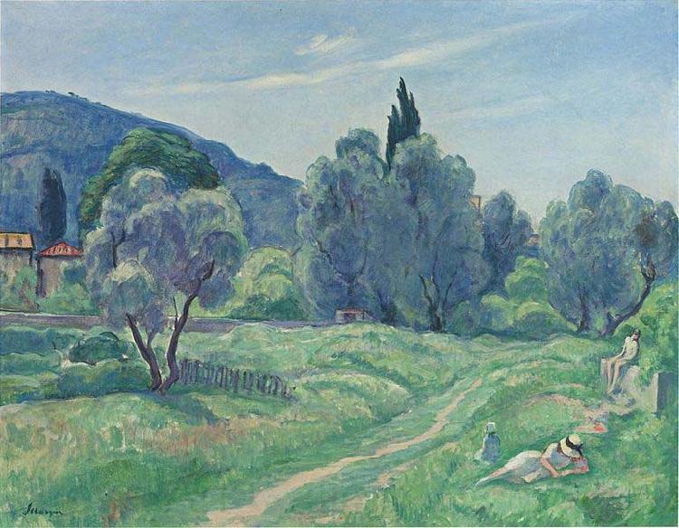 Henri Lebasque Prints Olive Trees in Afternoon at Cannes Spain oil painting art